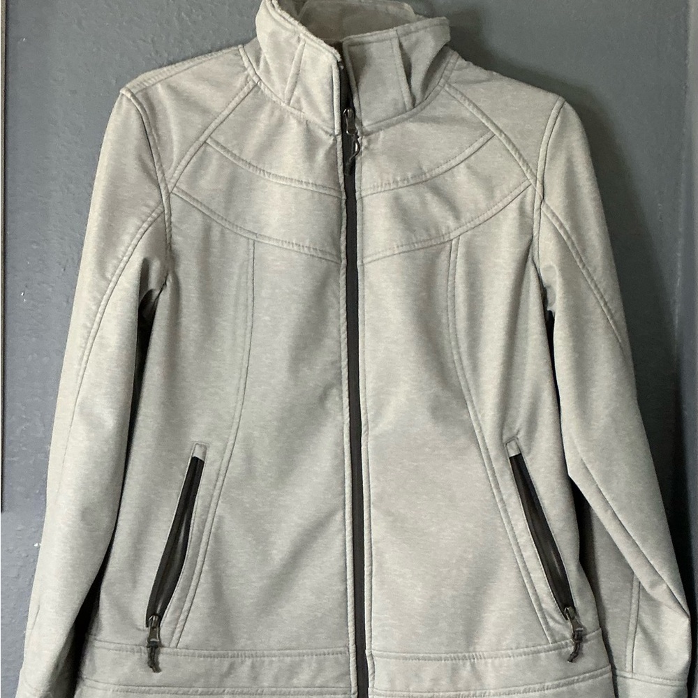 Free Country Softshell Jacket Womens Medium Full Zip Faux Fur Lined Zip Pockets